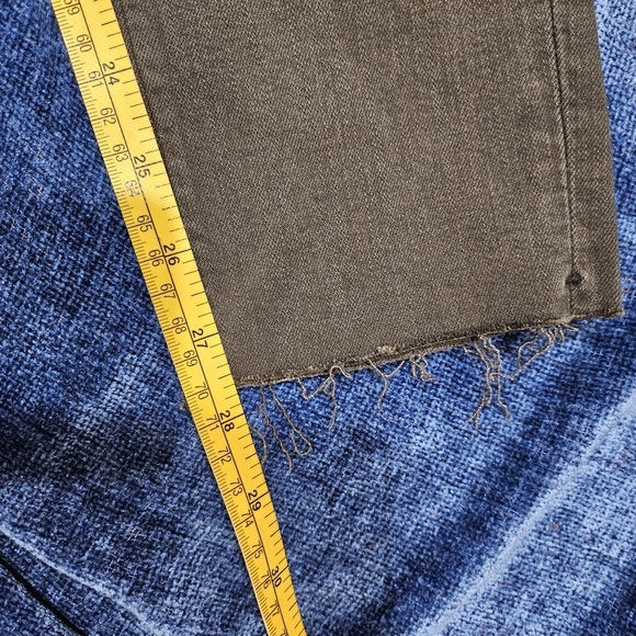 Hudson Jeans Nico Midrise Raw Hem Super Skinny Black Acid Wash Distressed 29/8 - Picture 8 of 9